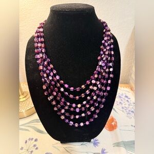 Purple Beaded Necklace